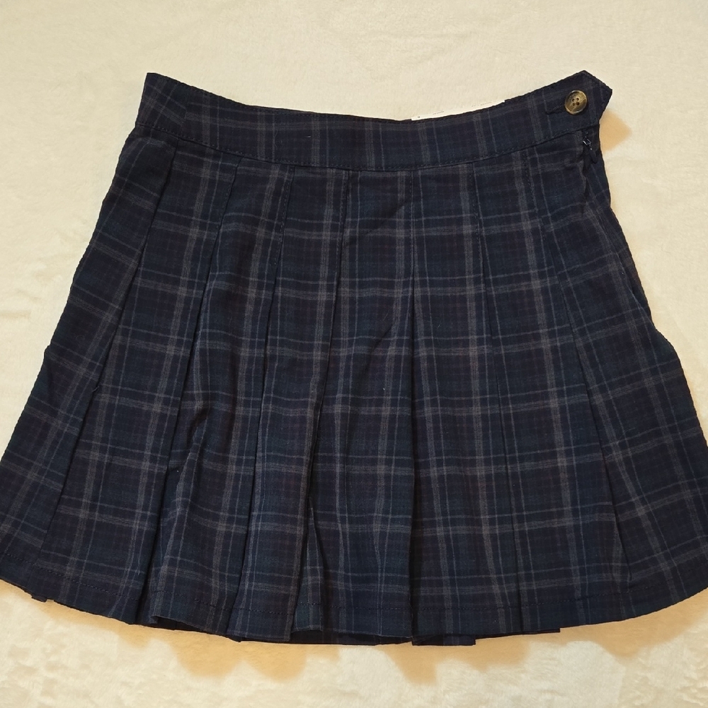 New American Eagle Outfitters Navy Plaid Mini Skirt Size 6